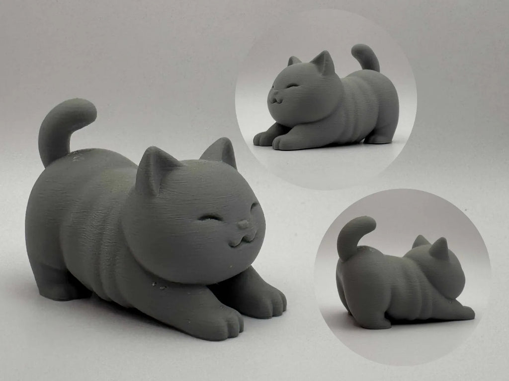 Chat potelé qui s’étire – Figurine décorative