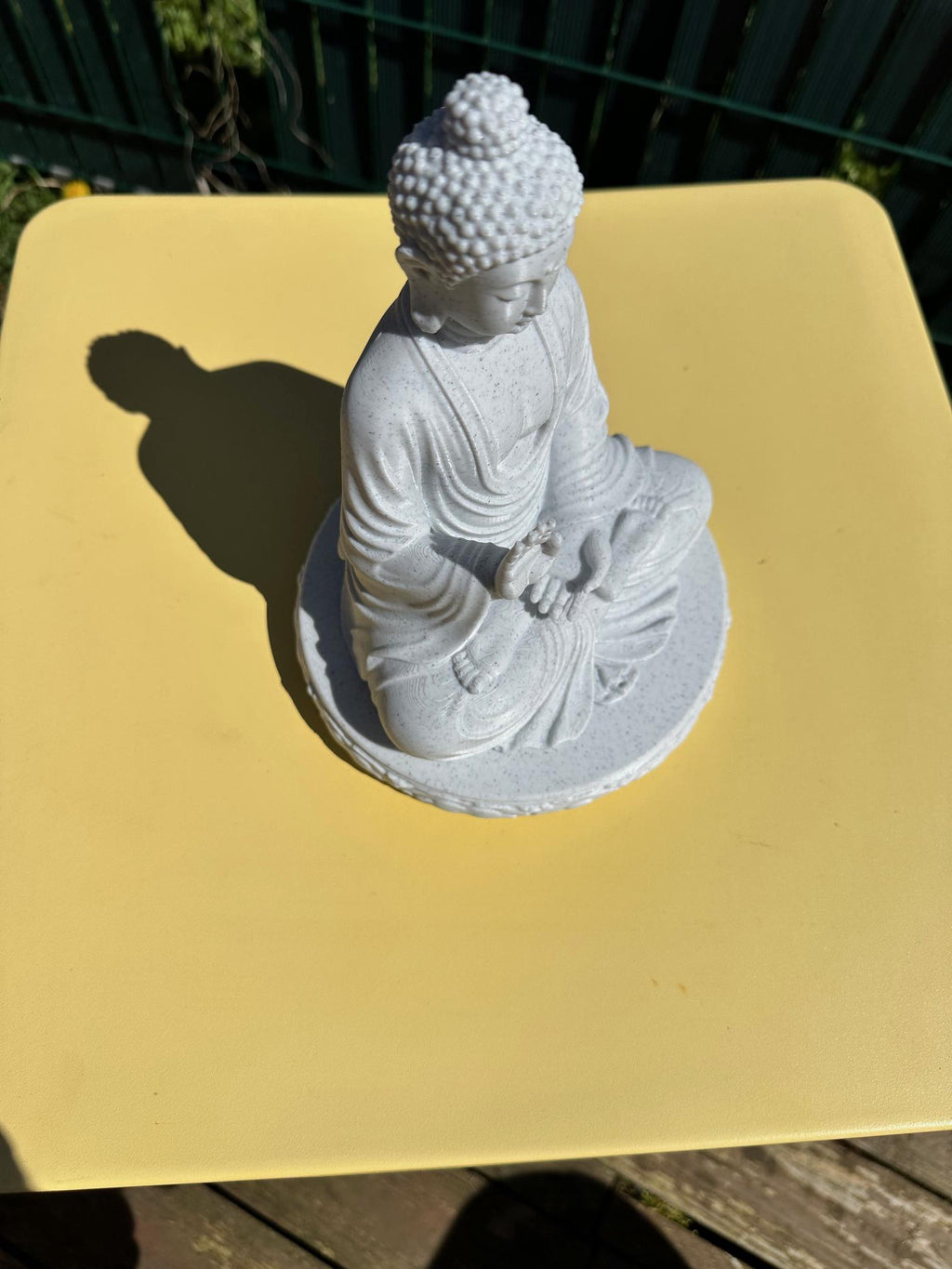 Bouddha méditation effet pierre – Statue décorative zen – vue 2