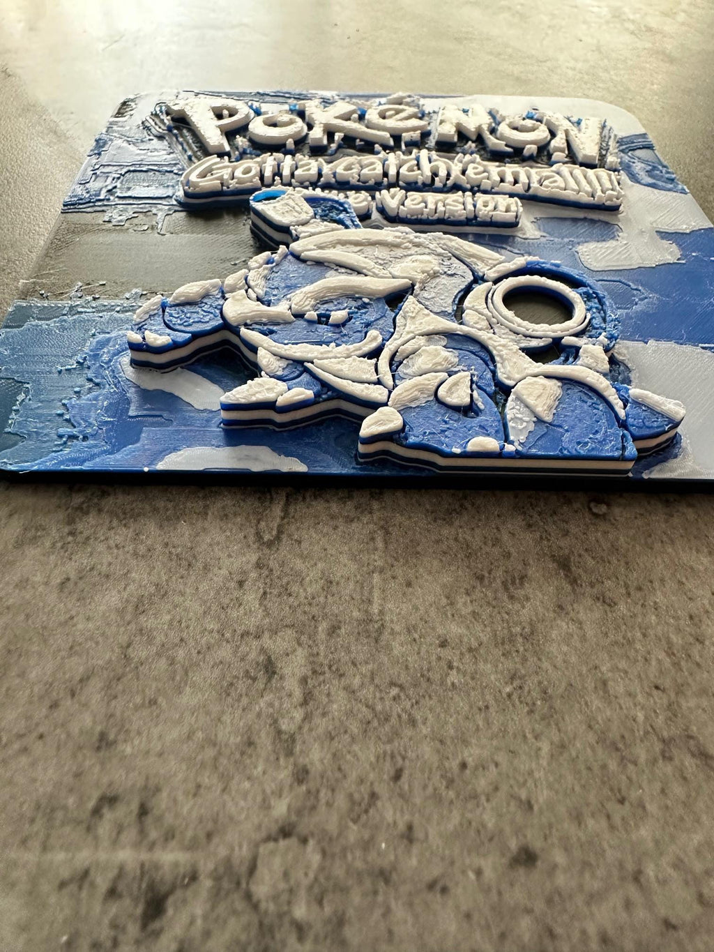 Plaque Murale Pokémon Blue Version – Décoration Gaming 3D – vue 2
