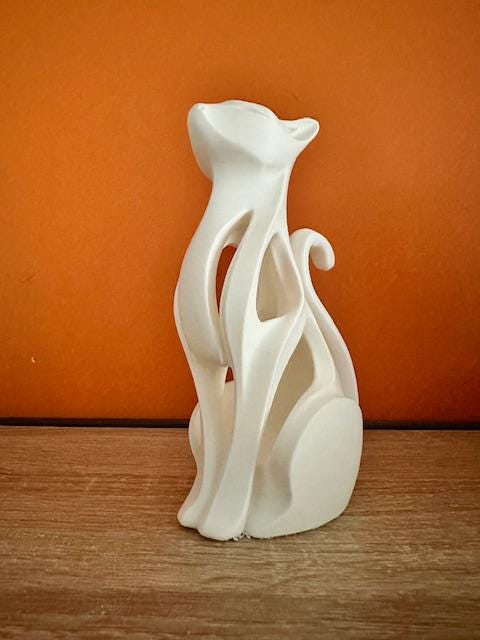 Statue Chat Design Moderne – Sculpture Décorative Minimaliste