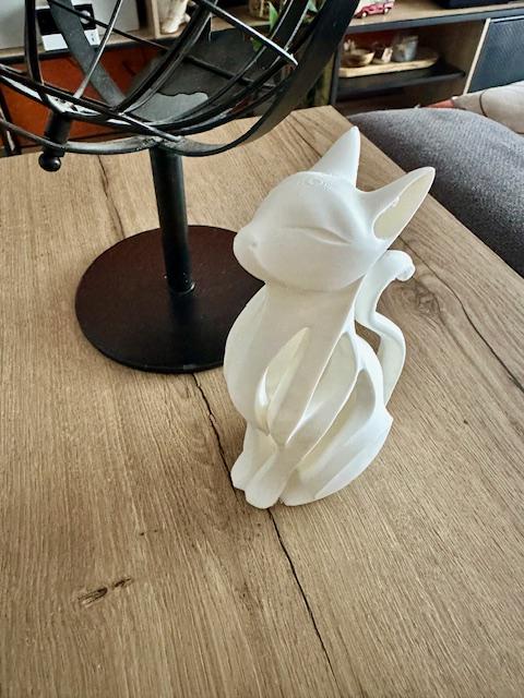 Statue Chat Design Moderne – Sculpture Décorative Minimaliste – vue 2