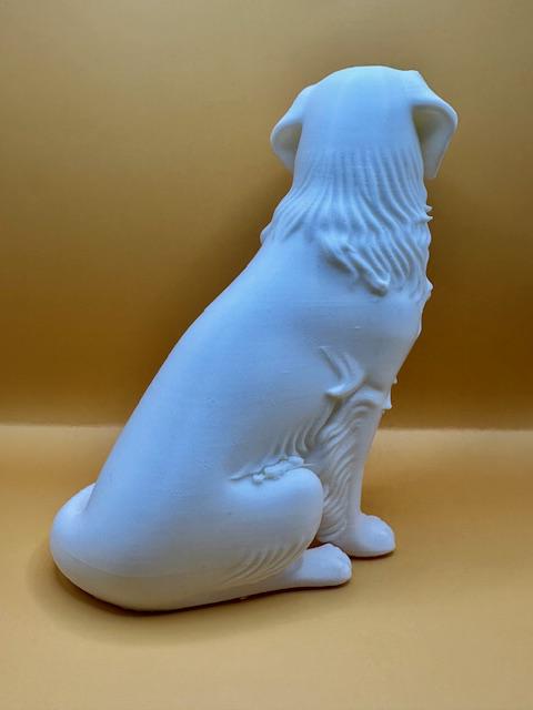 Golden Retriever assis – Statue décorative – vue 3