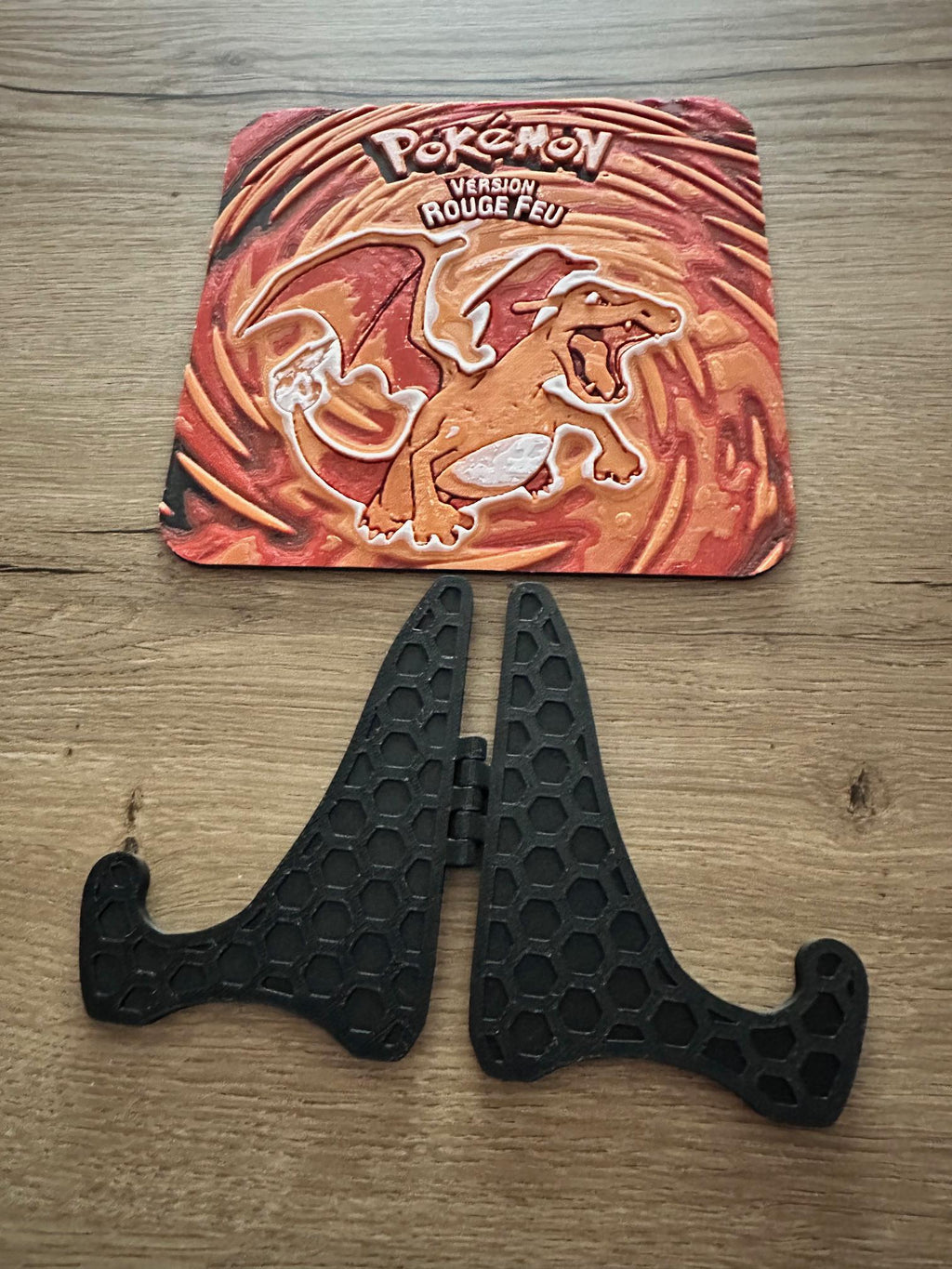 Plaque Pokémon Dracaufeu Rouge Feu – Décoration murale 3D – vue 5