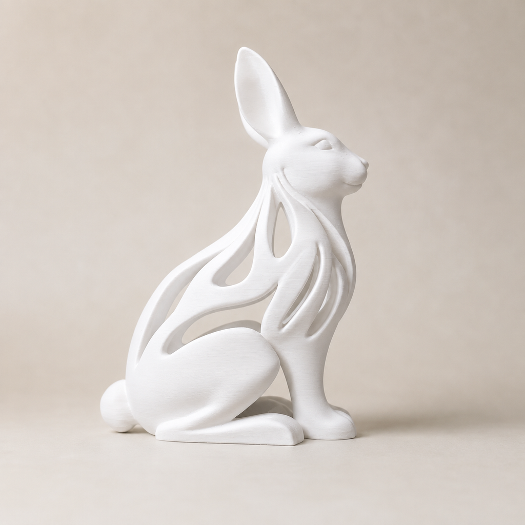 Lapin ajouré design – Sculpture décorative moderne
