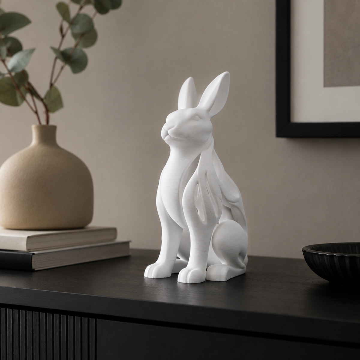 Lapin ajouré design – Sculpture décorative moderne
