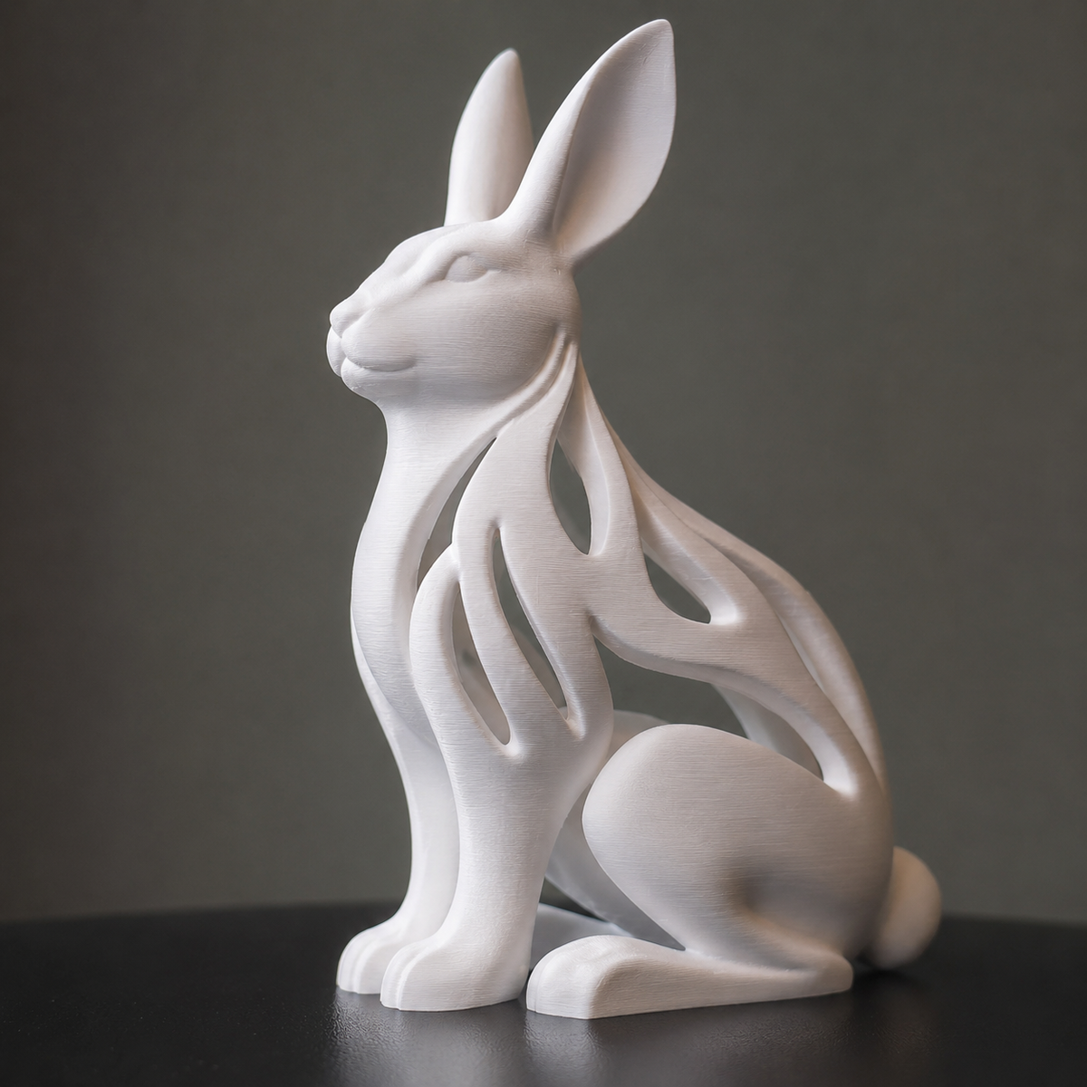 Lapin ajouré design – Sculpture décorative moderne