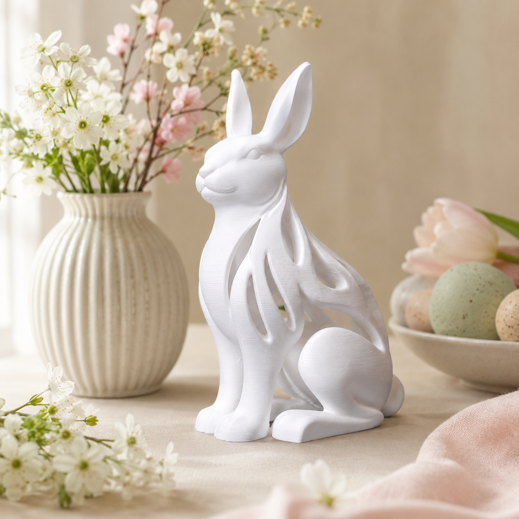 Lapin ajouré design – Sculpture décorative moderne