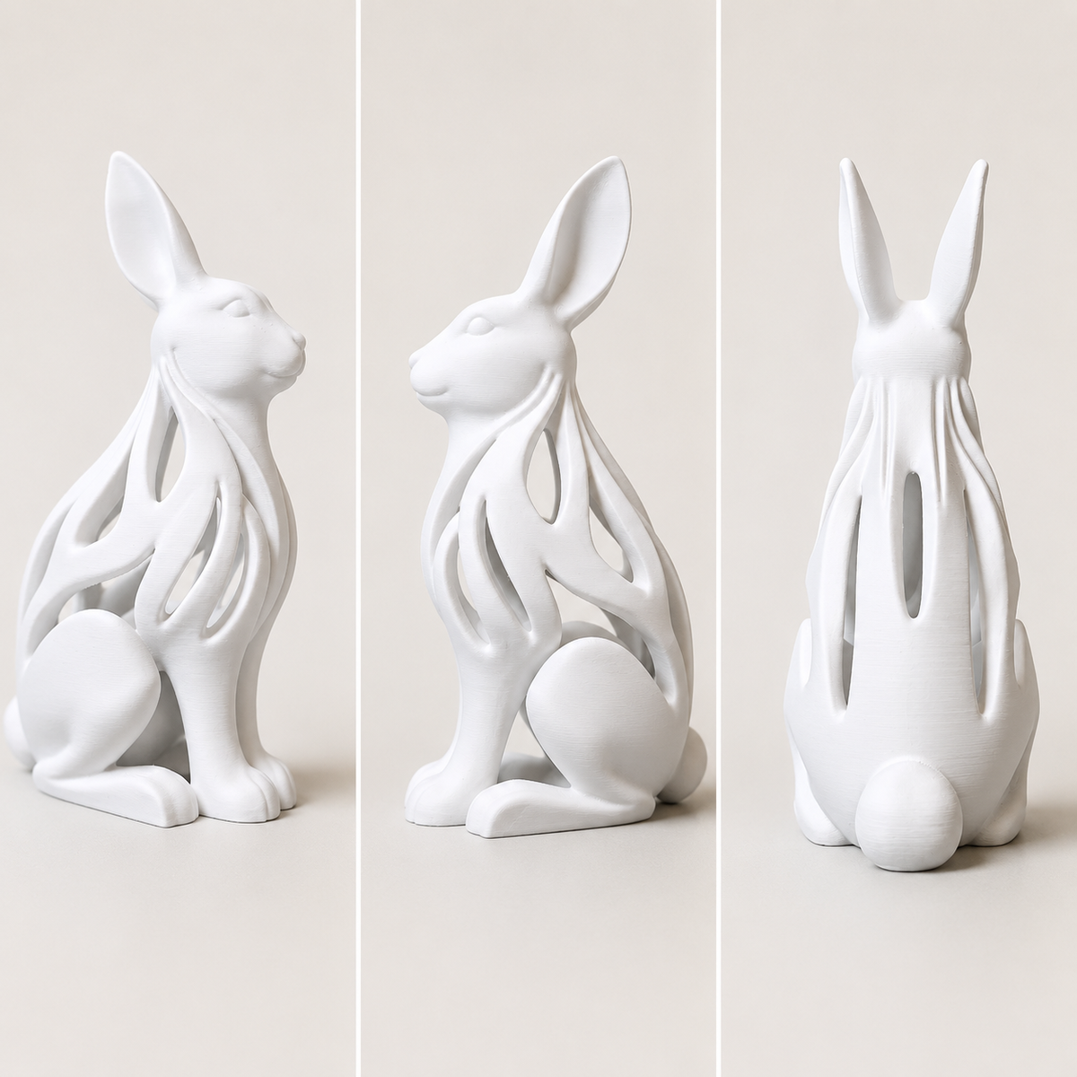 Lapin ajouré design – Sculpture décorative moderne