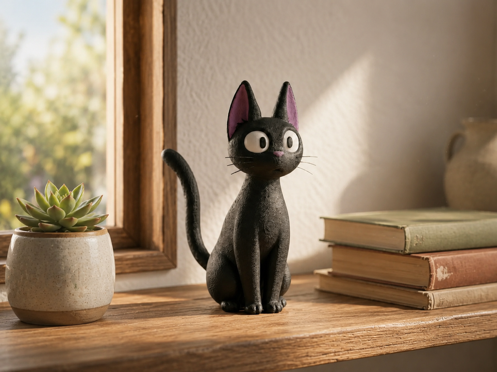Chat noir kawaii – Figurine déco