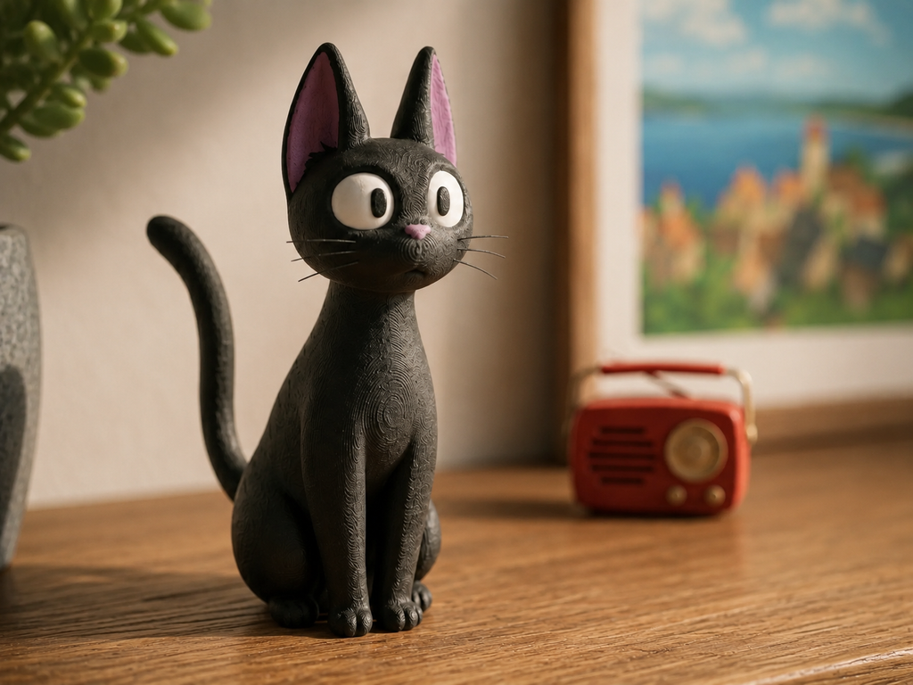 Chat noir kawaii – Figurine déco