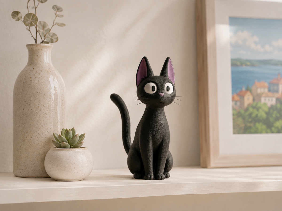 Chat noir kawaii – Figurine déco