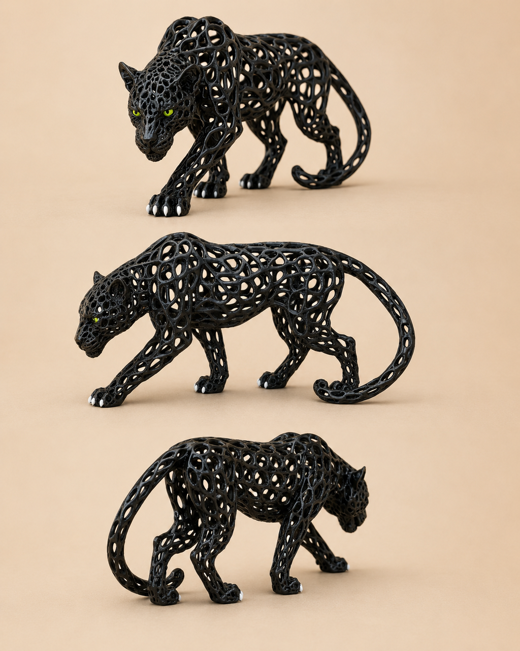 Panthère ajourée design – Sculpture décorative moderne – vue 4