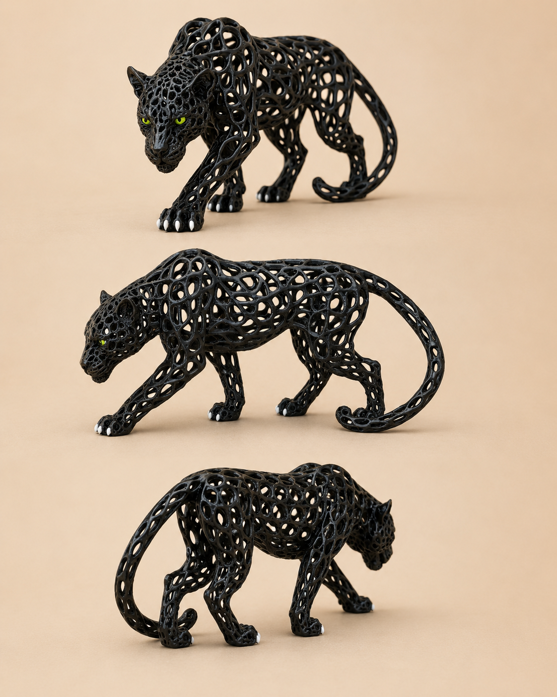 Panthère ajourée design – Sculpture décorative moderne – vue 4