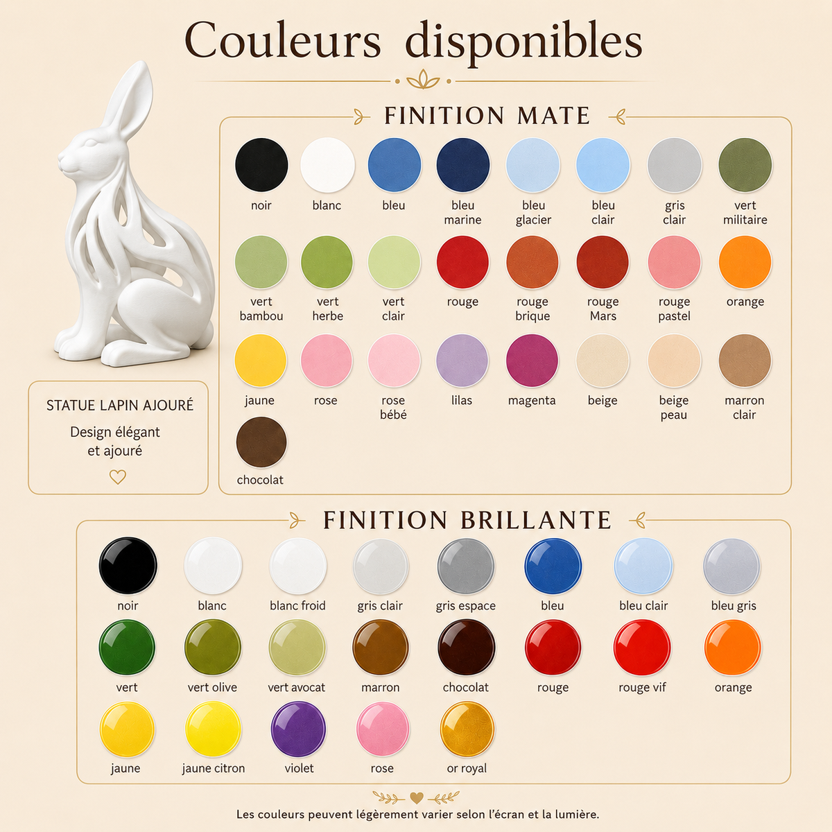 Lapin ajouré design – Sculpture décorative moderne