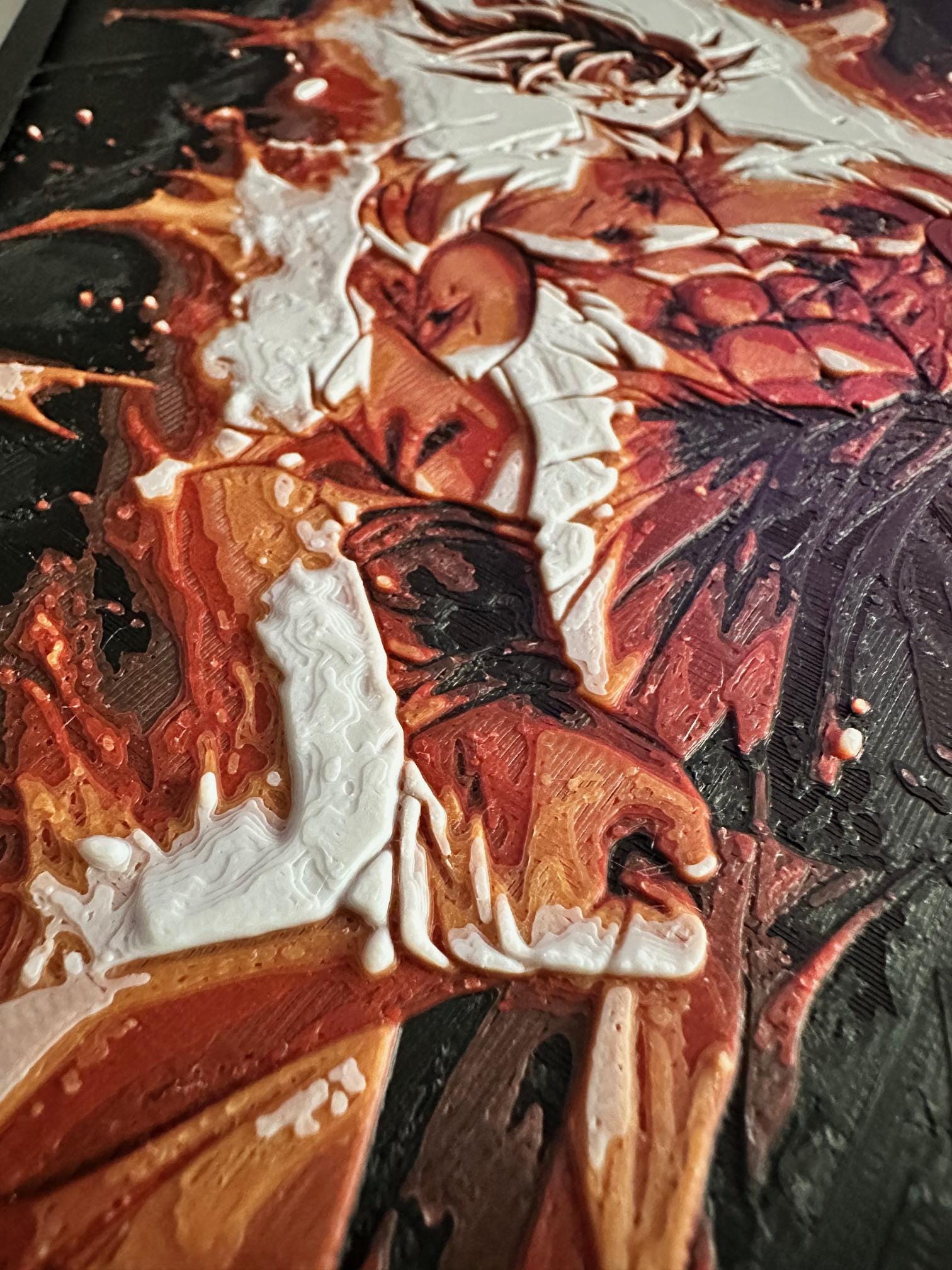 Tableau 3D Anime Énergie – Poster relief avec ou sans cadre – vue 2