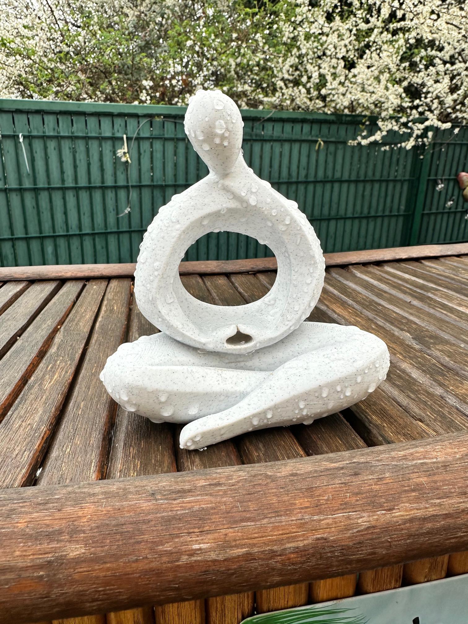 Statue méditation zen – Décoration yoga – vue 2