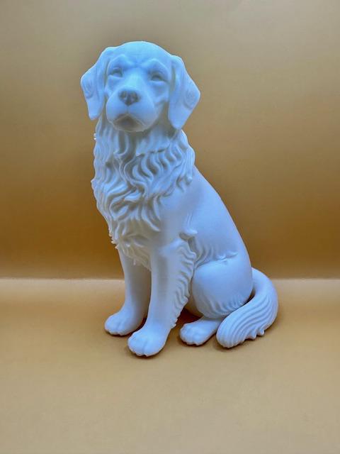 Golden Retriever assis – Statue décorative – vue 2