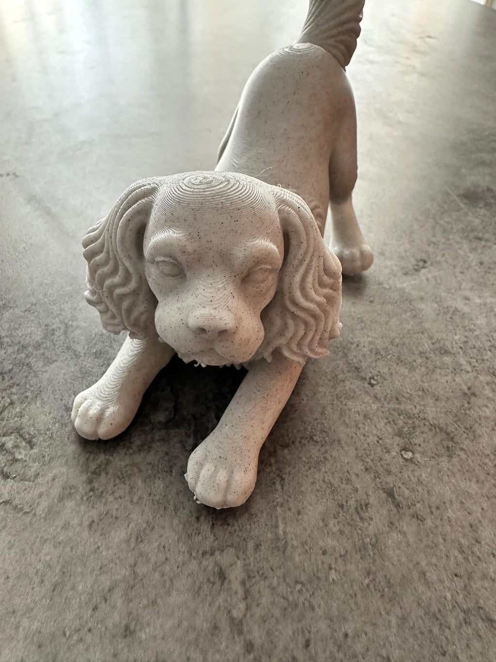 Statue Cavalier King Charles qui joue – Figurine Chien – vue 2