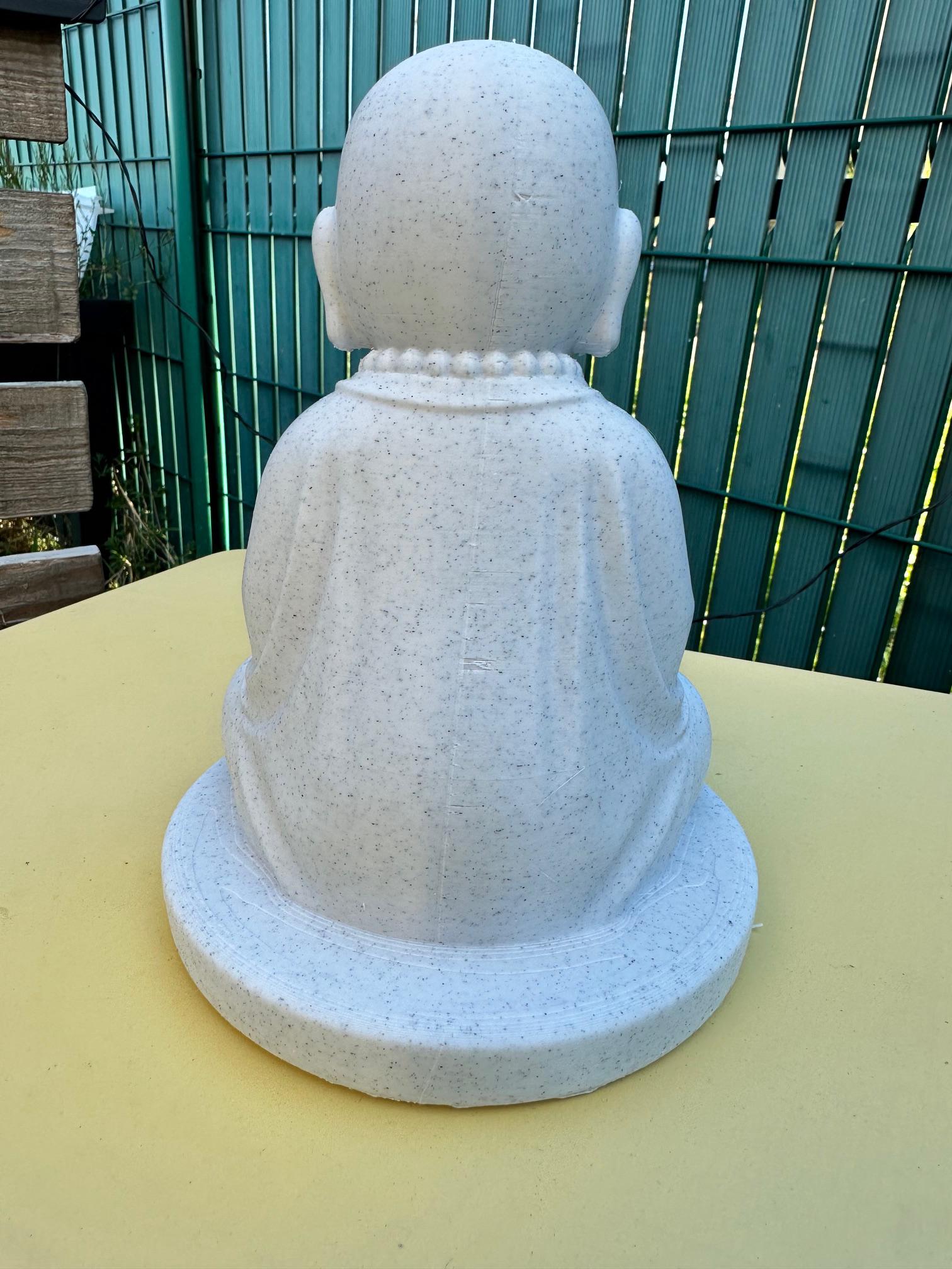 Bouddha japonais méditation effet pierre – Statue décorative zen – vue 2