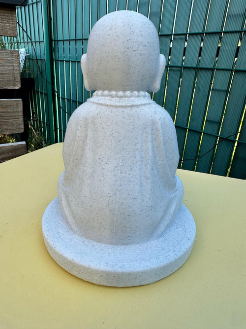 Bouddha japonais méditation effet pierre – Statue décorative zen – vue 2