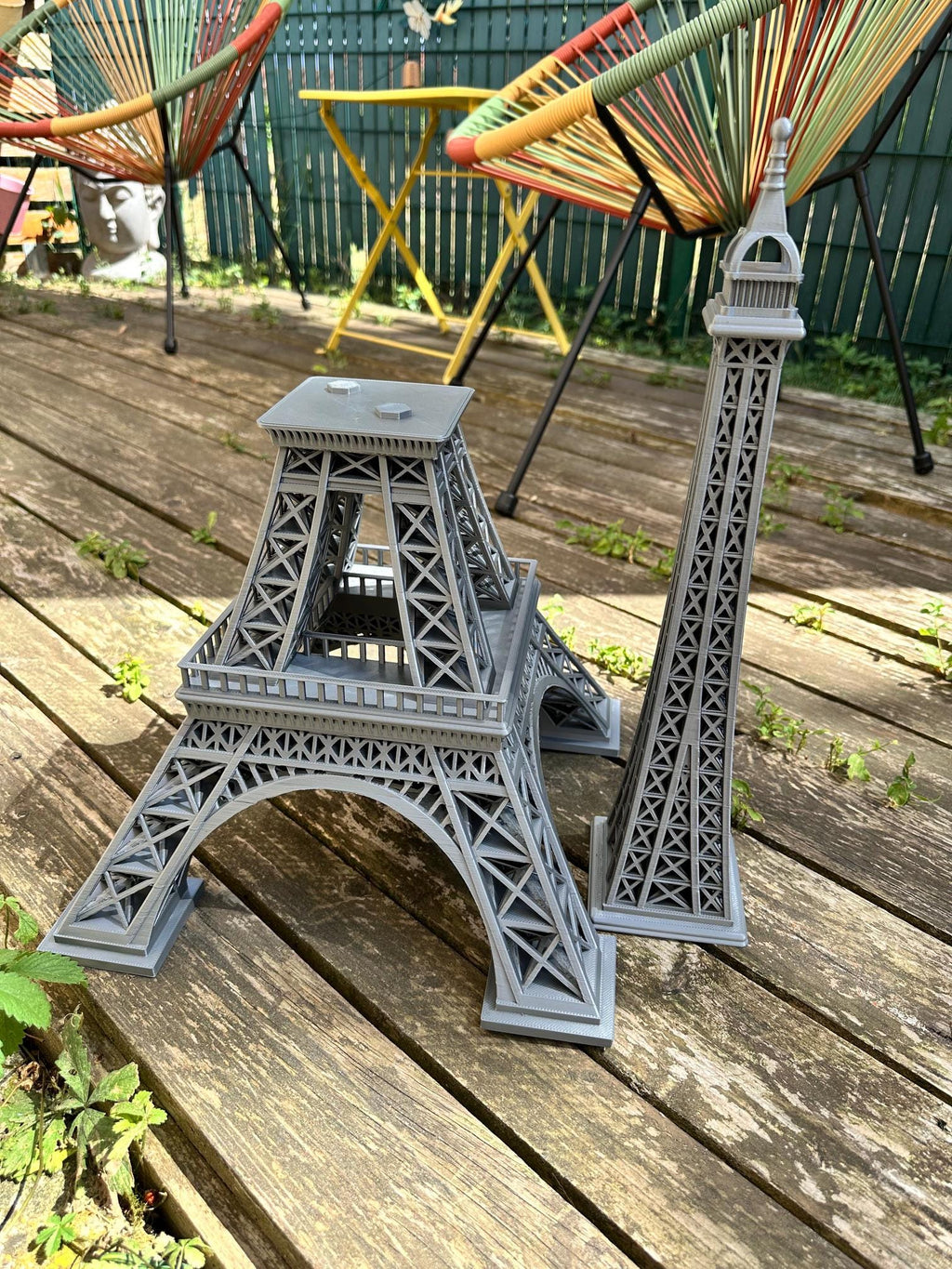Grande Tour Eiffel 70 cm – Décoration PETG effet métal – vue 4