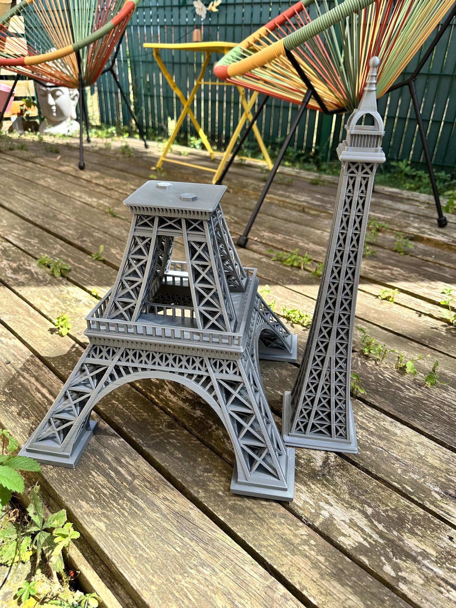 Grande Tour Eiffel 70 cm – Décoration PETG effet métal – vue 4