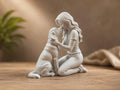 Statue Amour Fidèle – Femme & chien – Décoration symbolique