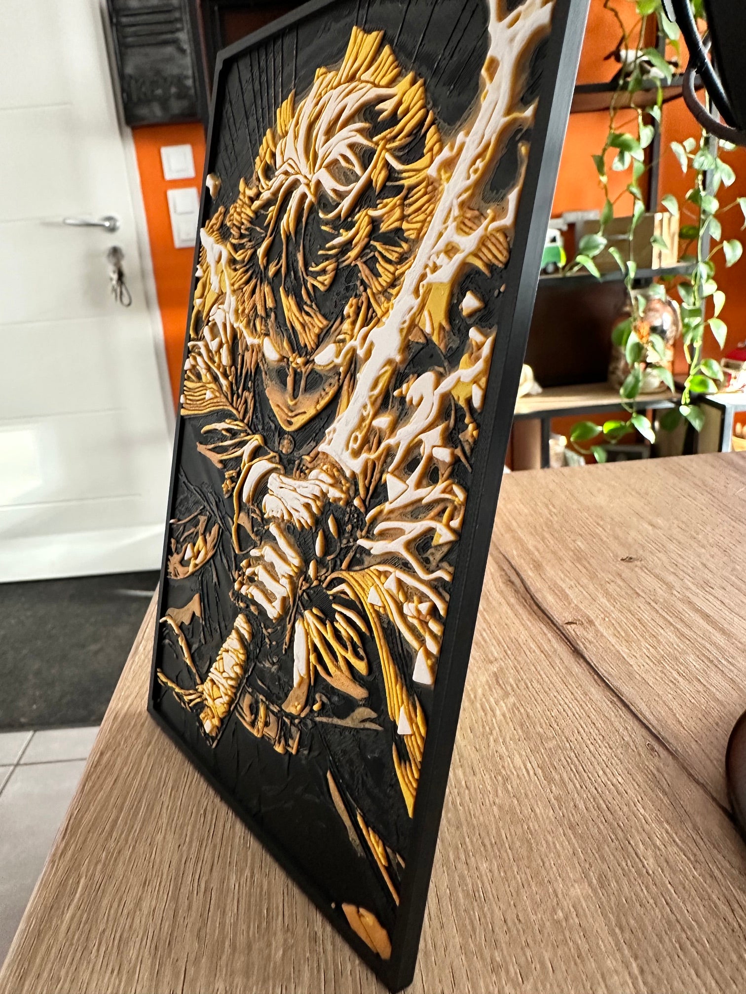 Tableau relief manga Zenitsu – Cadre décoratif 3D – vue 3