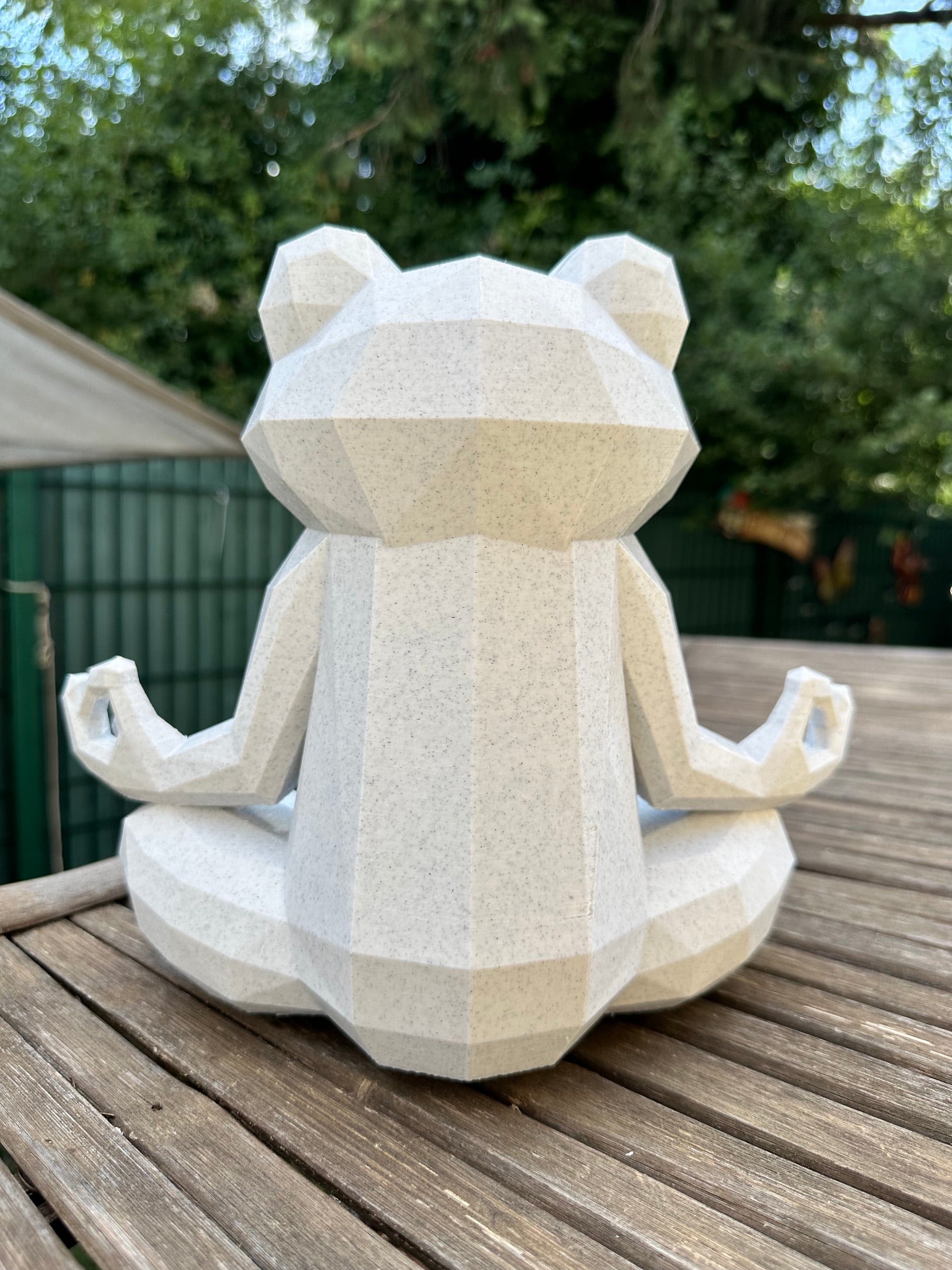 Grenouille Zen effet pierre – Décoration méditative imprimée en 3D – vue 2