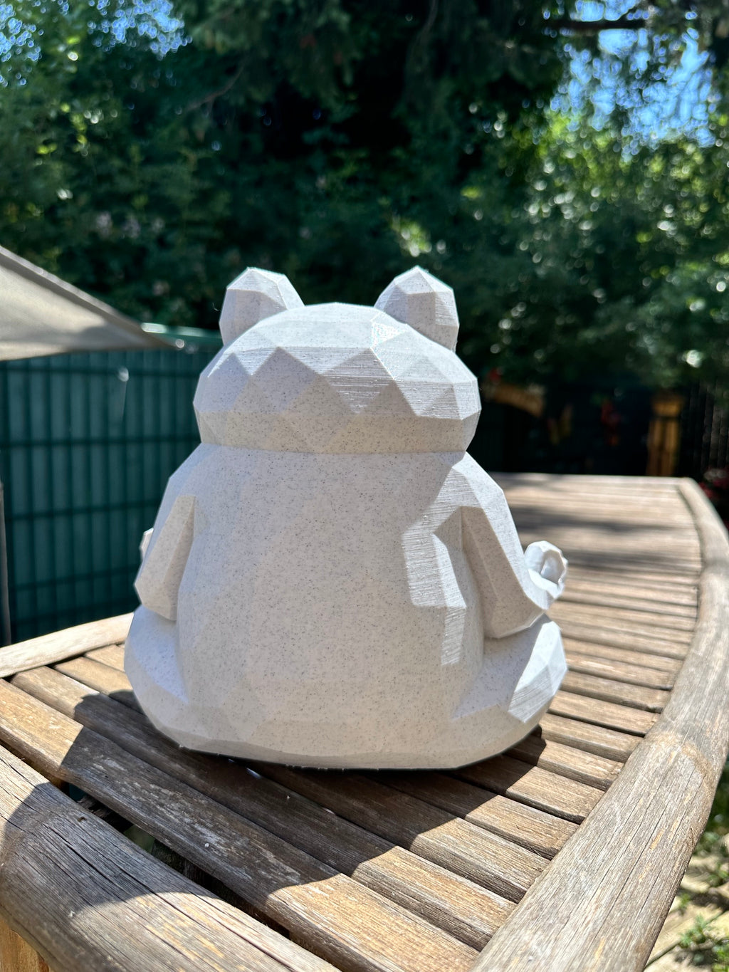 Crapaud Zen effet pierre – Décoration extérieure imprimée en 3D – vue 3