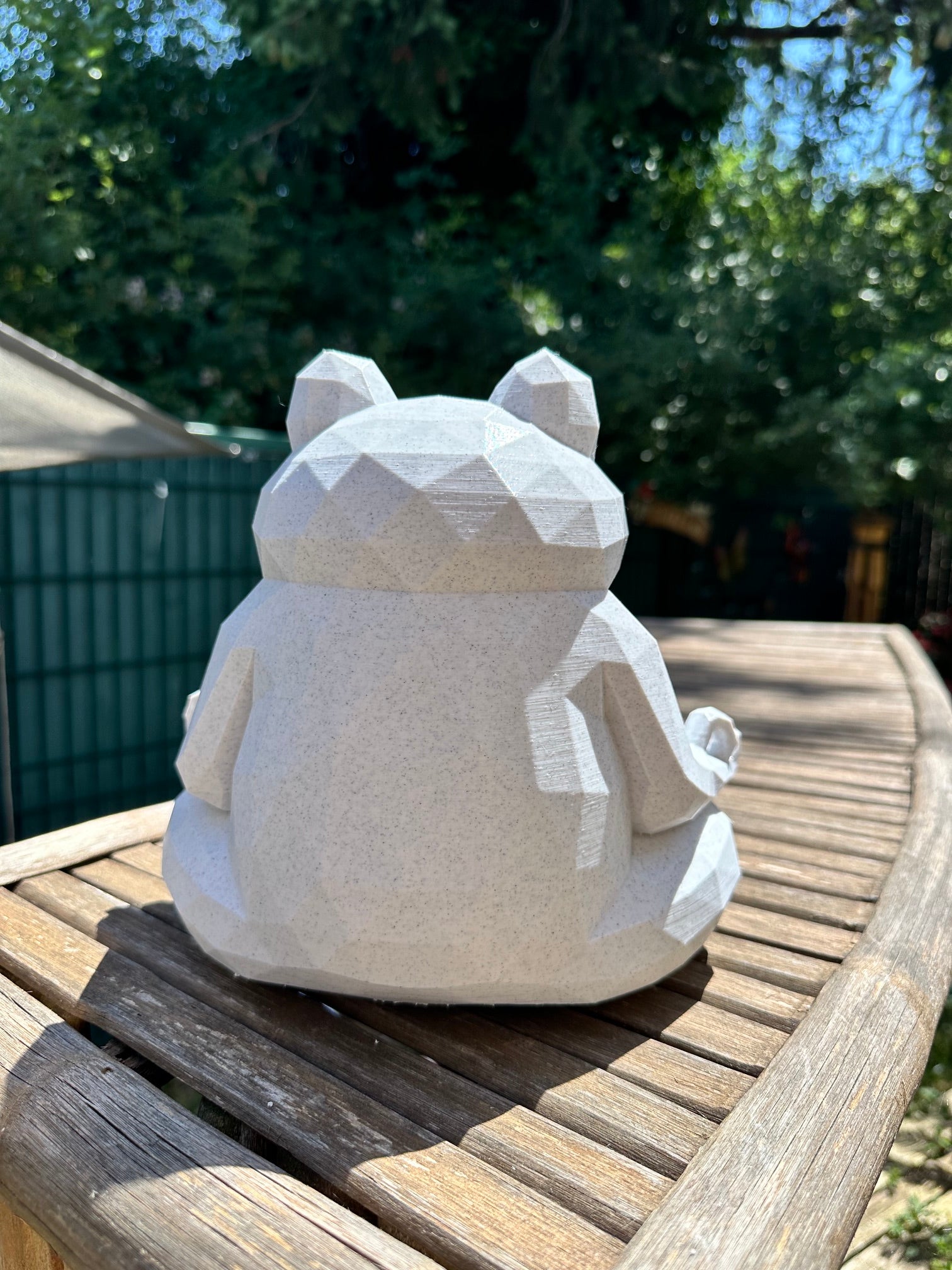Crapaud Zen effet pierre – Décoration extérieure imprimée en 3D – vue 3